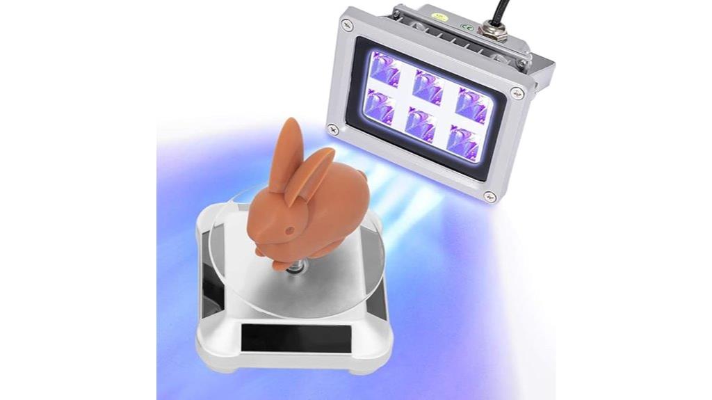 uv curing light with solar turntable