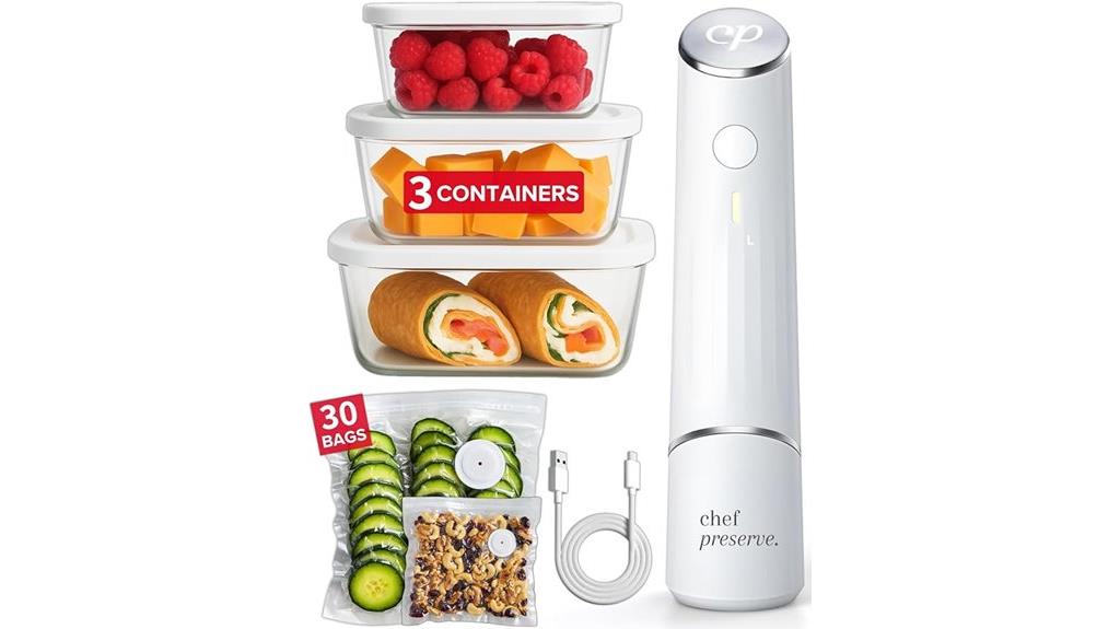 vacuum sealer with containers