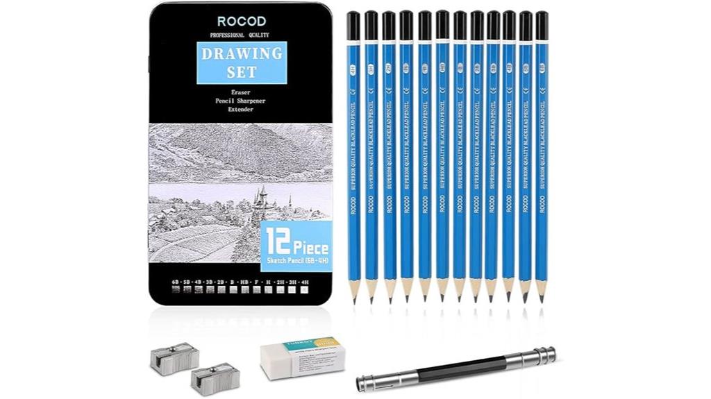 variety of sketch pencils