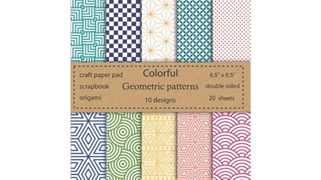 vibrant geometric scrapbook paper