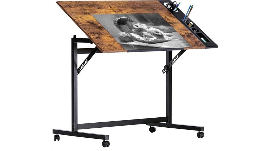 vintage drafting table with tilt