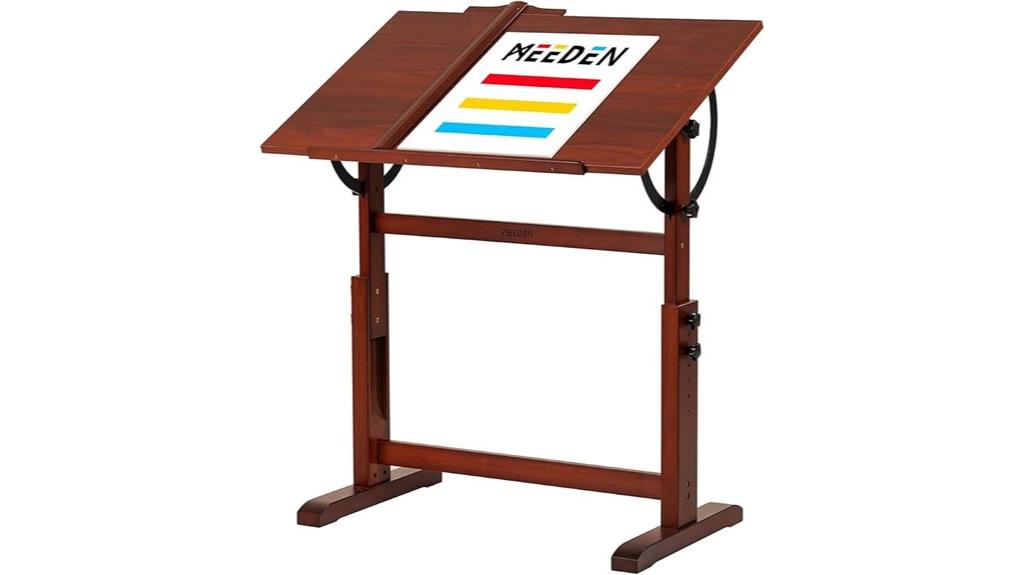 vintage wooden drafting table