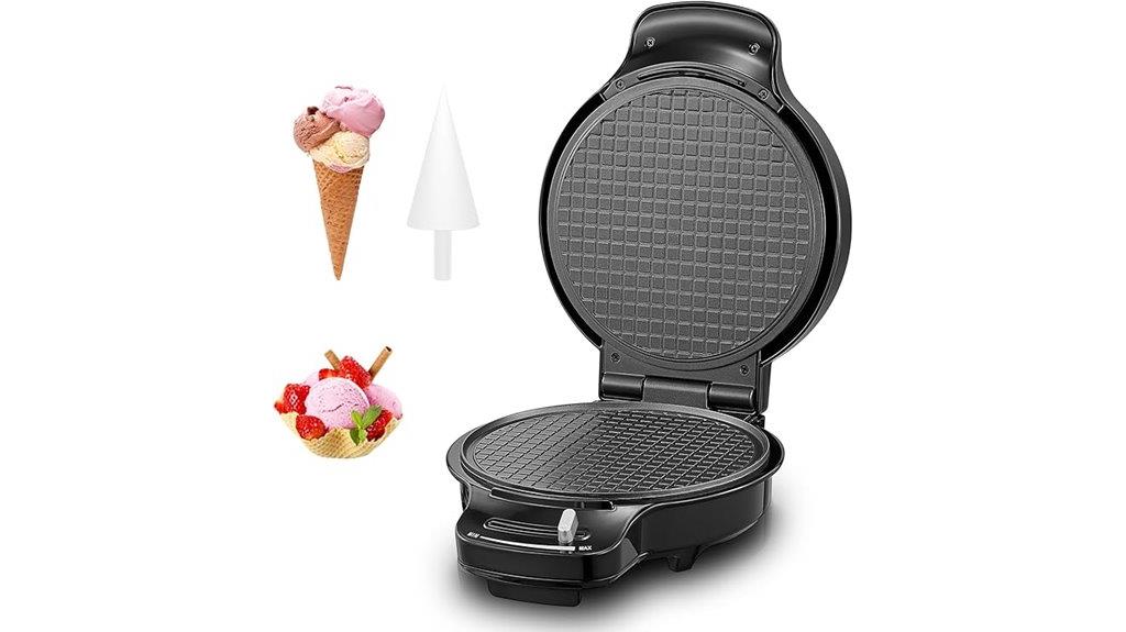 waffle cone and ice cream maker