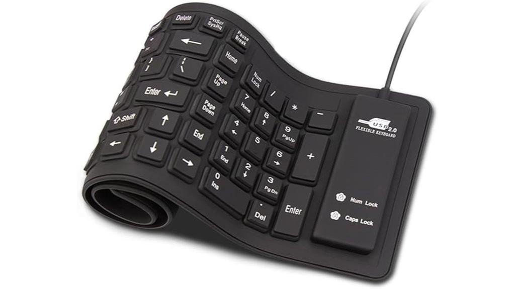 waterproof rollable silicone keyboard