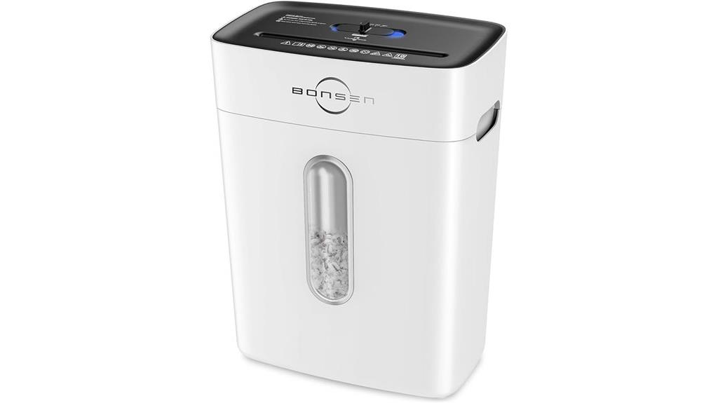 white cross cut shredder