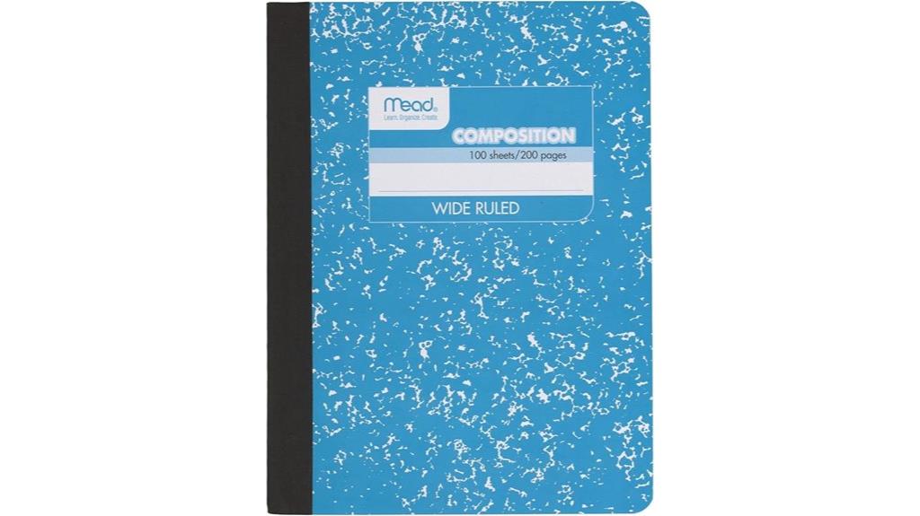 wide ruled mead notebook