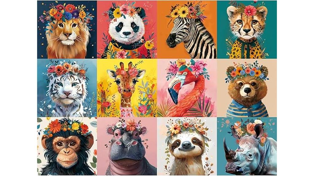 wild animals puzzle set