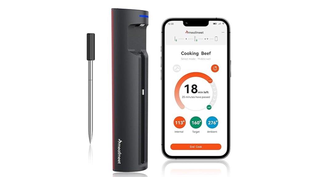 wireless meat thermometer device