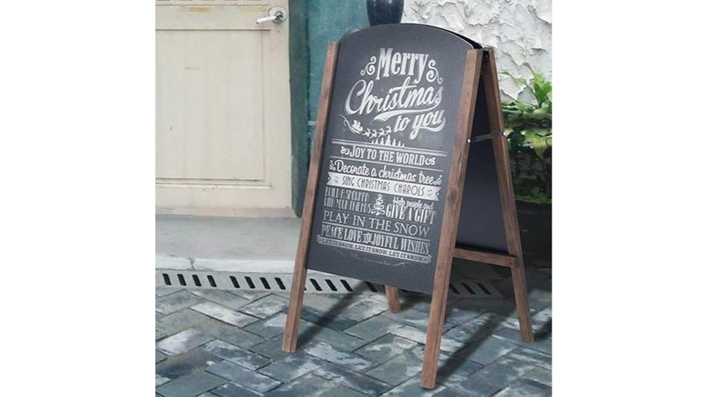wooden a frame chalkboard sign