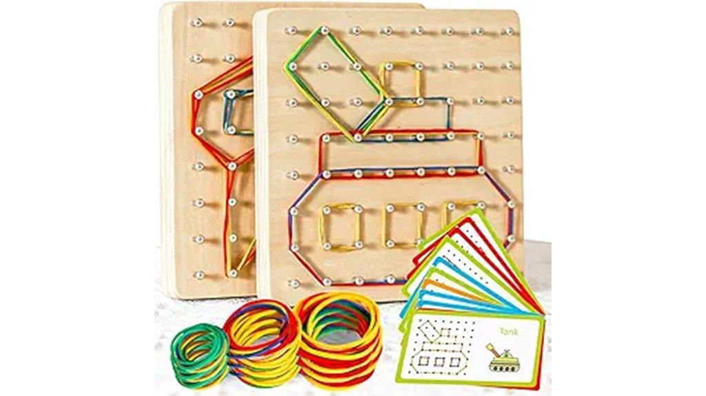 wooden geoboard montessori toys