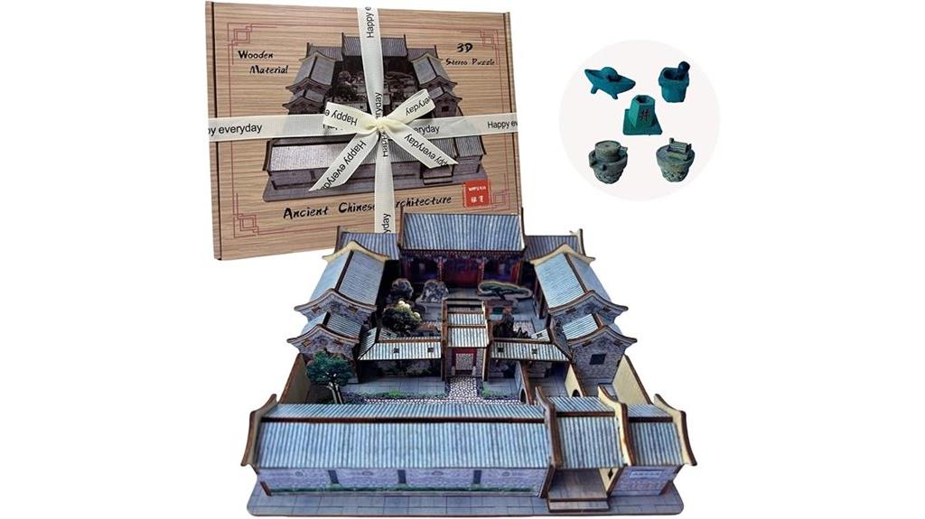 wooden house puzzle kit