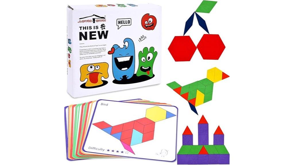 wooden pattern blocks for kids
