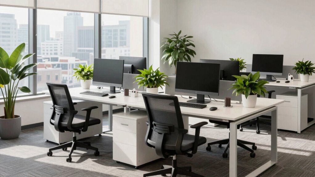 ergonomic organized efficient workspace