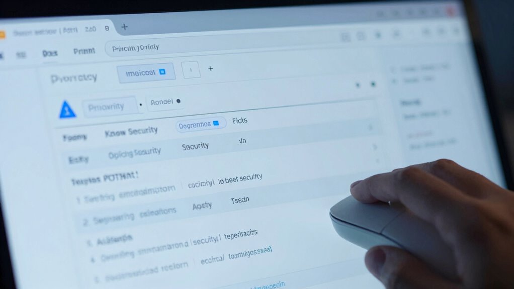 manage browser security settings